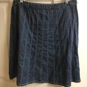 Talbots a-line denim skirt